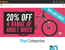 Tablet Screenshot of halfords.ie
